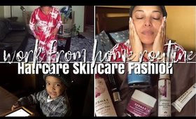 MY WORK FROM HOME ROUTINE 2019 | HAIRCARE SKINCARE OOTD | MelissaQ