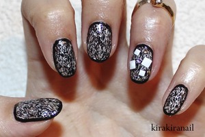 ♡ Products I used ♡
"Nevermore" by Cult Nails (black)
"Liquorice" by Barry M
White studs by Nail Labo
Crystals from Studio Nail (rakuten.com)
Base and top coat
