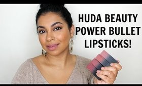 HUDA BEAUTY POWER BULLET MATTE LIPSTICK SWATCHES & REVIEW | MissBeautyAdikt