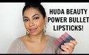 HUDA BEAUTY POWER BULLET MATTE LIPSTICK SWATCHES & REVIEW | MissBeautyAdikt