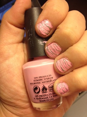 Pink Friday Zebra nails!!<3