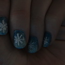 snow/Christmas nails