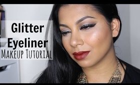 Glitter Eyeliner Tutorial (New Years Eve Makeup) | MissBeautyAdikt