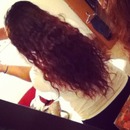 Long curly hair