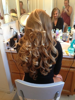 Curls I did on my friend for prom!
