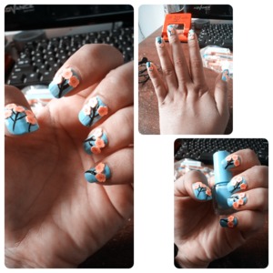 my nail like spring day.. lets see my instagram @amel23