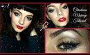 Festive Christmas Party Holiday Makeup Tutorial | Gold Eyes & Red Lips
