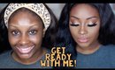Get Ready with Me | Glam Glitter Makeup + Styling Wavy/Curly Hair Extensions | Makeupd0ll