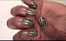 44 How To | Water Marble Nail Art Tutorial (Purple, Green, & Gold Holiday)