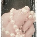 Vintage beads and rose