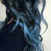Black and blue hair