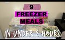 9 FREEZER MEALS IN UNDER 2 HOURS | FREEZER MEALS FOR WEIGHT LOSS