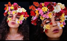 Flower Queen Halloween Makeup