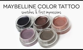 Maybelline Color Tattoo Leather Collection Swatches