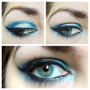 Playing with blue, teal, and silver.