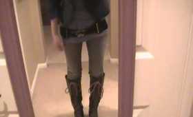 Outfit Of The Day -- Neutral Style Winter Look (Black Jacket & Laced-up Boots)