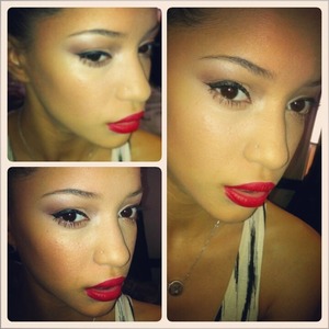 A beautiful pin-up girl look, with Ruby Ruby Lipstick from CutenClassy Cosmetics