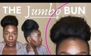 Jumbo Bun on 4c Natural Hair using Hair Extension Wrap Ponytail