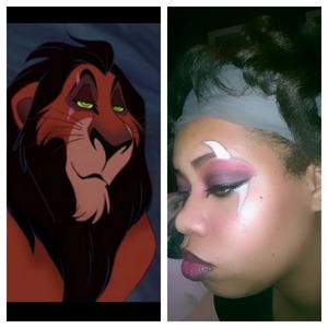 An inspired look from the lion kings scar.