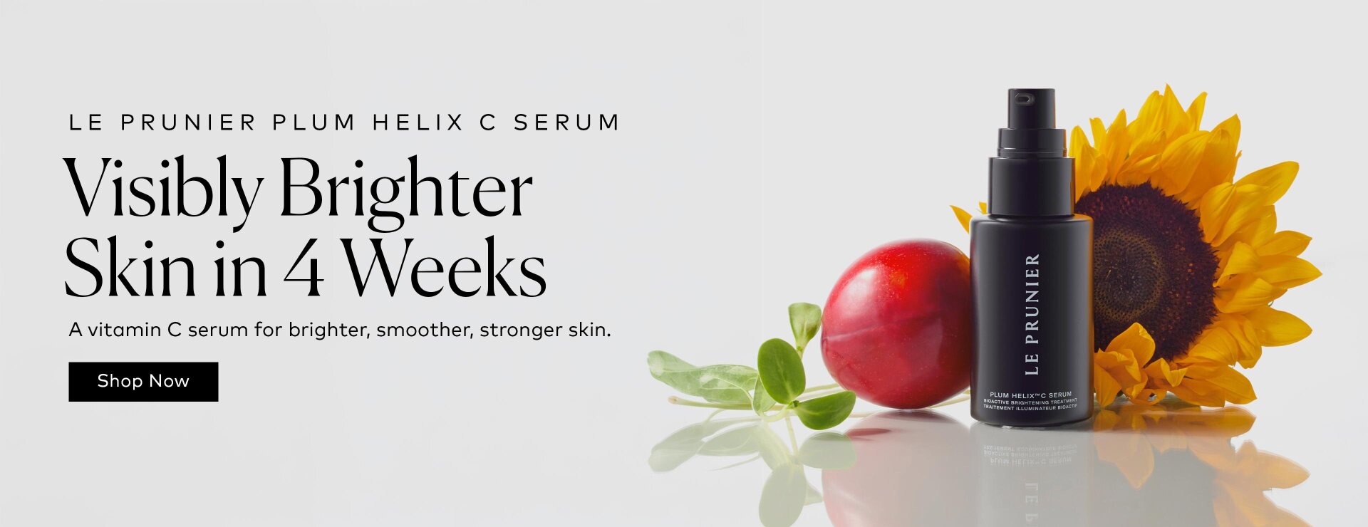 Say hello to Le Prunier's new vitamin C serum, clinically proven to deliver visible brightening, improved clarity, and deep hydration in just 4 weeks. Shop the Le Prunier Plum Helix C Serum at Beautylish.com