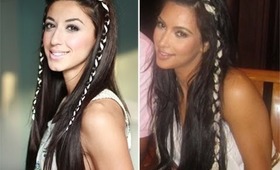 Kim Kardashian Inspired Boho-Chic Ribbon Braids