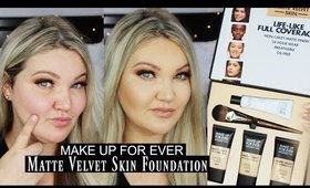 NEW! MAKE UP FOR EVER MATTE VELVET SKIN FOUNDATION | FIRST IMPRESSION WEAR TEST