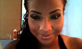 Jamaican Independence Day makeup ( Jamaica50!!)