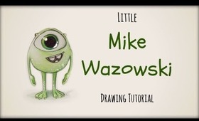 Drawing Tutorial ❤ Little Mike Wazowski