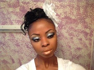 Silver and gold makeup