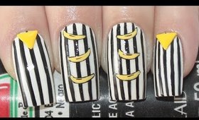 Stripes & Bananas Nail Tutorial