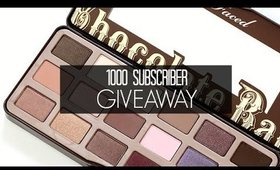 1000 Subscriber Giveaway // 2016 // TooFaced Chocolate Bar