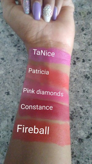swatches of matte lipsticks from my new favorite indie brand @bloomingdiva