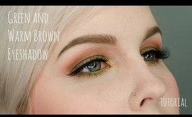 Green and Warm Brown Eyeshadow Tutorial