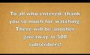 100 Subscriber Giveaway: WINNER!