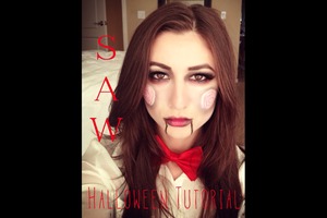 Jigsaw Halloween Makeup Look using all natural products :) For the YouTube tutorial, search AshweeBunn.