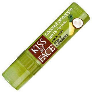 Kiss My Face Coconut Pineapple Lip Balm with Organic Ingredients - SPF 15