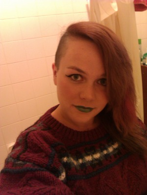 Loving my new Manic Panic Green Envy Lipstick :)