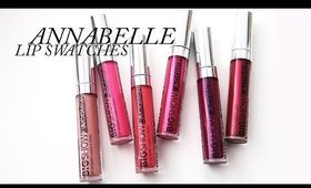 Annabelle Big Show Lacquer Lip Swatches