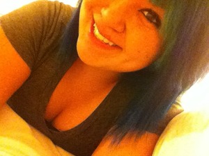 Summer of 2012 I decided to dye it blue! So I was in the hair saloon for 8 hours! They had to bleach it three times because of how dark my natural hair color was. And the outcome came out spectacular I loved it. But now I have blonde hair. Maybe I'll redo it again (: