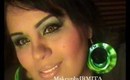 Smokey Green EYES & UN LOOK de maquillaje SMOKEY en verde y oro