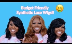 Trying On Synthetic Wigs for the 1st Time !! | #MotownTress