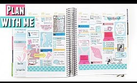 Plan as I go: MERMAIDS Plan With Me | Erin Condren Life Planner Vertical Weekly Spread #66