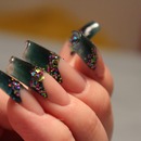 Glitter confetti nail art 
