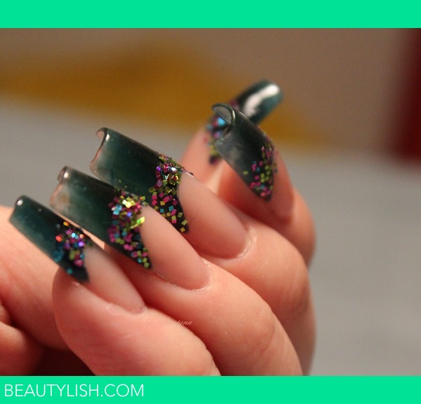 Glitter confetti nail art Tori S.'s Photo Beautylish