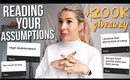 Reading People's Assumptions About Me + 200K GIVEAWAY (Win $500)