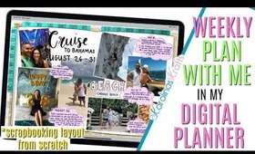 Setting Up Weekly Digital Plan With Me August 26 to August 31 Digital Scrapbook Layout in my Planner