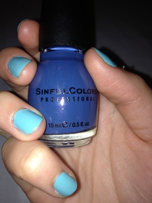 Just got a new nail polish from wallgreens from sinful colored in rain storm love the color and it mate!!!!!
