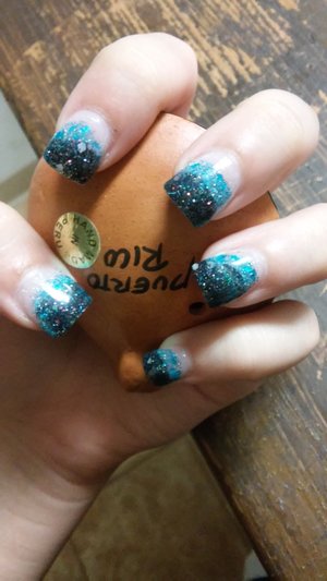 I didn't pick it but it matches my hair, my little sister wanted my nails to be like hers so sparkles it the new thing! ?