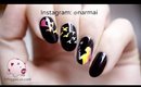 Rainbow glow birds nail art tutorial