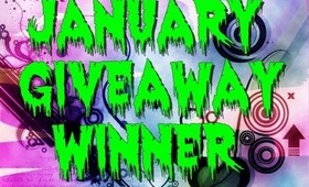 JANUARY GIVEAWAY WINNER